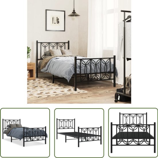 Bedframe zonder matras opvouwbaar 80x200 cm staal