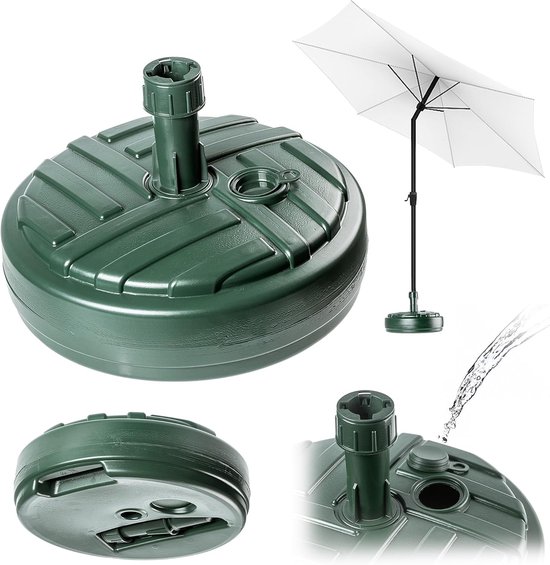 SensaHome - Parasolvoet Vulbaar 4-delig - Parasolstandaard - Parasolhouder - 50x50x7cm - Zwart