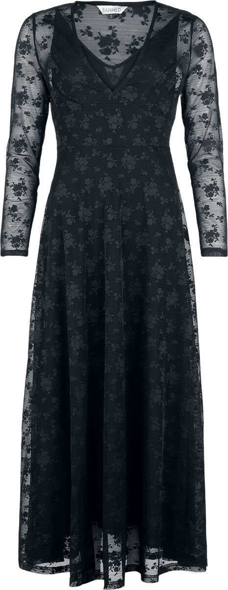 Banned Florence Dames Maxi-jurk - zwart - M