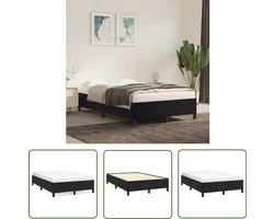 vidaXL Bed Frame - Slaapcomfort - Bedframe zonder matras 120x190 cm fluweel zwart - Tweepersoonsbed - Boxspring - Design Bed