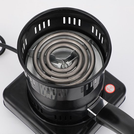 RMAN® Kolenaansteker Elektrische met Shisha Verwijderbare Handgreep en Kolen Mand Houtskoolbrander Voor Hookah Kolen Oververhittingsbeveiliging met Tang, Nargile Accessoires