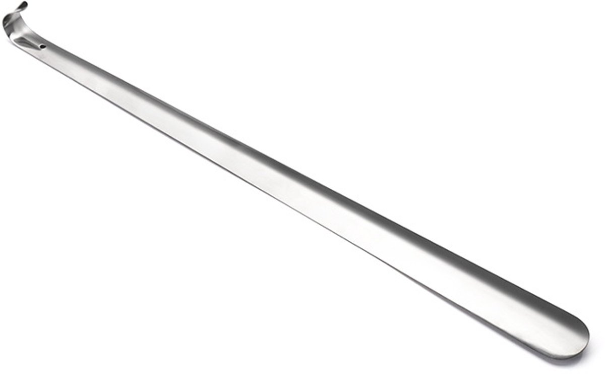 Schoenlepel - Verlengde schoenlepel - Metaal - 1-delig - 41 ×4cm - Met praktische handgreep - Geschikt voor senioren en mensen met mobiliteitsproblemen - Zilver