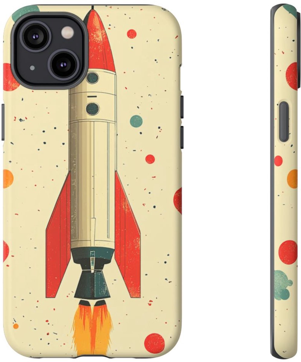 Retro Raketpatroon – Telefoonhoesje Geschikt voor iPhone 14 Plus
