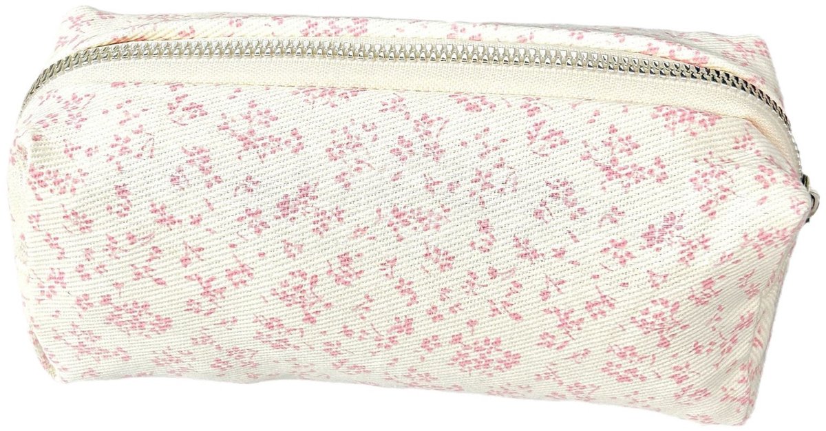 Bloemen etui met vakjes voor meisjes en vrouwen, 18 x 10 x 6 cm