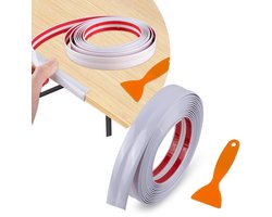 FBBULES Badafdichtingsstrip, Waterdichte Plakband, Zelfklevende Afdichtingstape met Dichtingsgereedschap voor Toilet, Bad, Douche, Wandhoek, Keuken