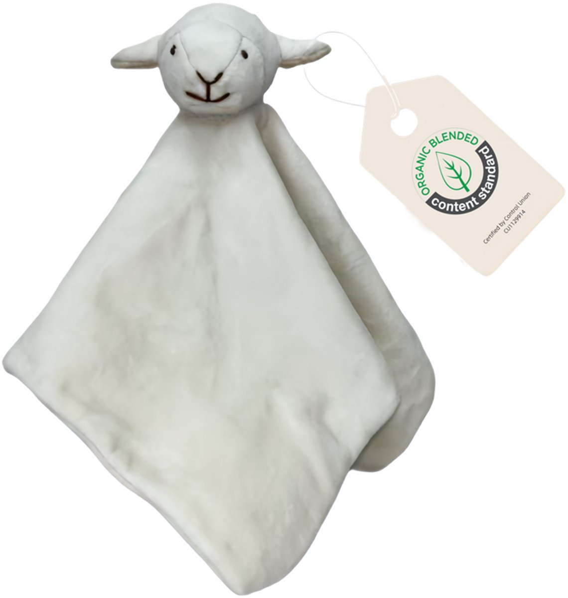 Cute since 1999 - Biologisch Knuffeldoekje - Lulu het Lammetje - Doudou - 35 x 35 cm