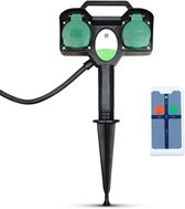 Handson Opbouw Stopcontact 2-voudig RA Spatwaterdicht Zwart kopen? | Stopcontacten