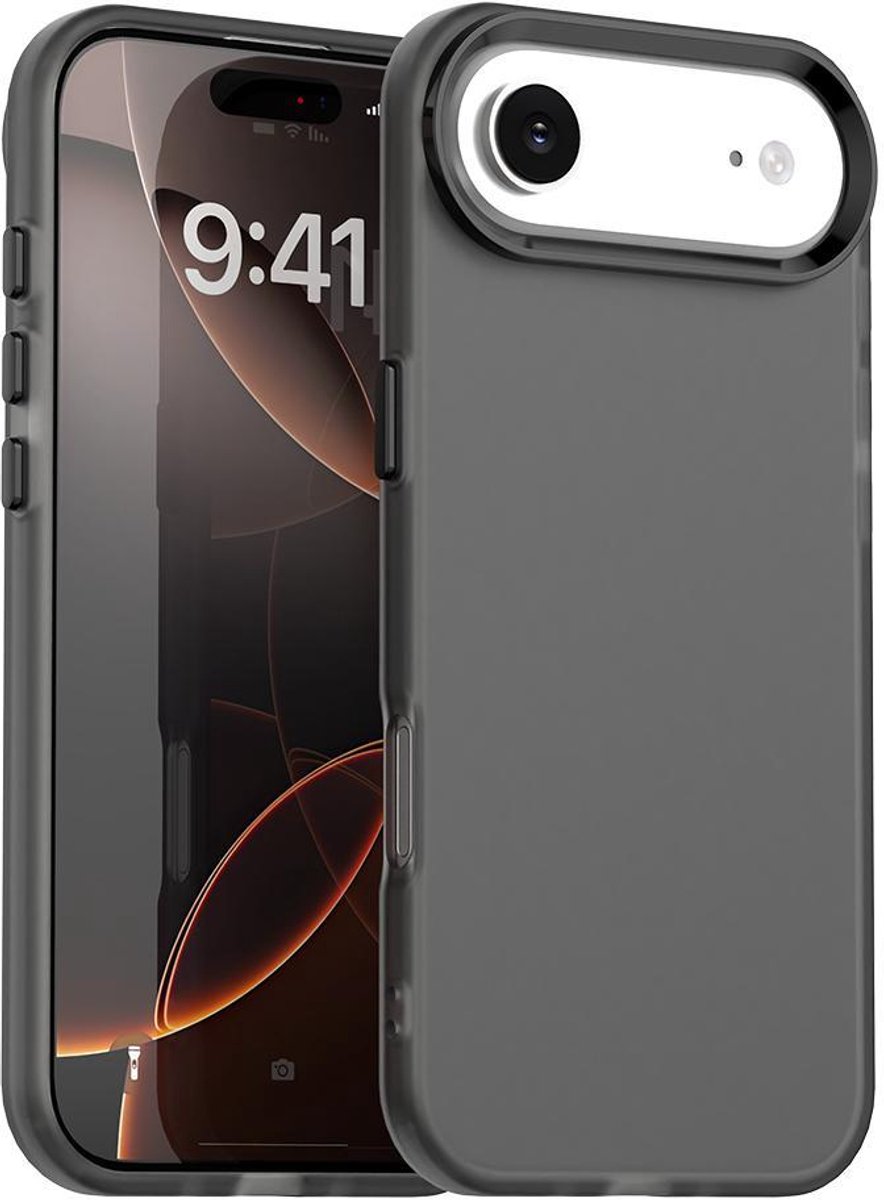 Mobigear Hoesje geschikt voor Apple iPhone Air Telefoonhoesje Hardcase | Mobigear Crystal Backcover | iPhone Air Case | Back Cover - Zwart