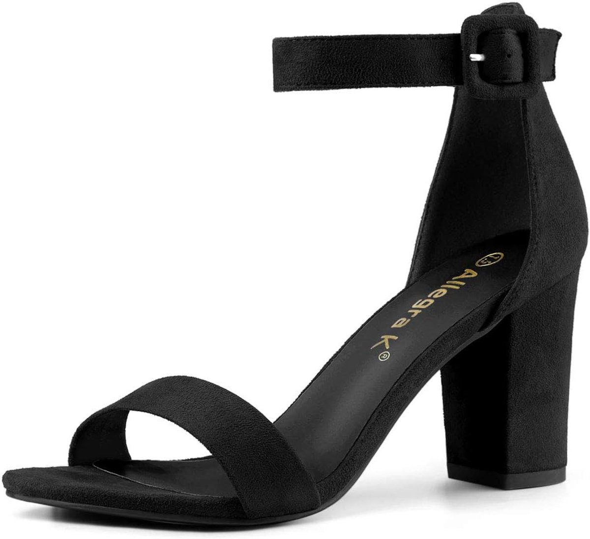 Vrouwen Hoge Chunky Heel Gesp Enkelband Sandalen Mode Schoenen