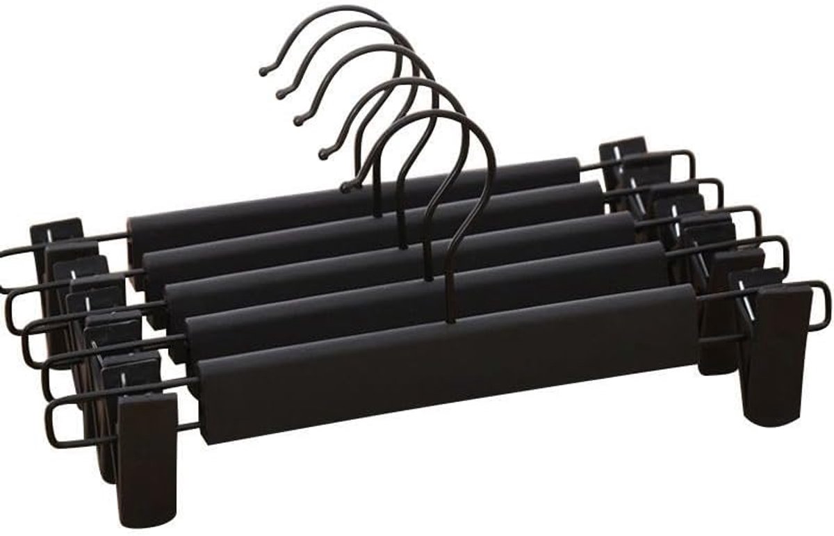 10x Ruimtebesparende Kledinghangers met Clips voor Broeken en Rokken - Draaibaar