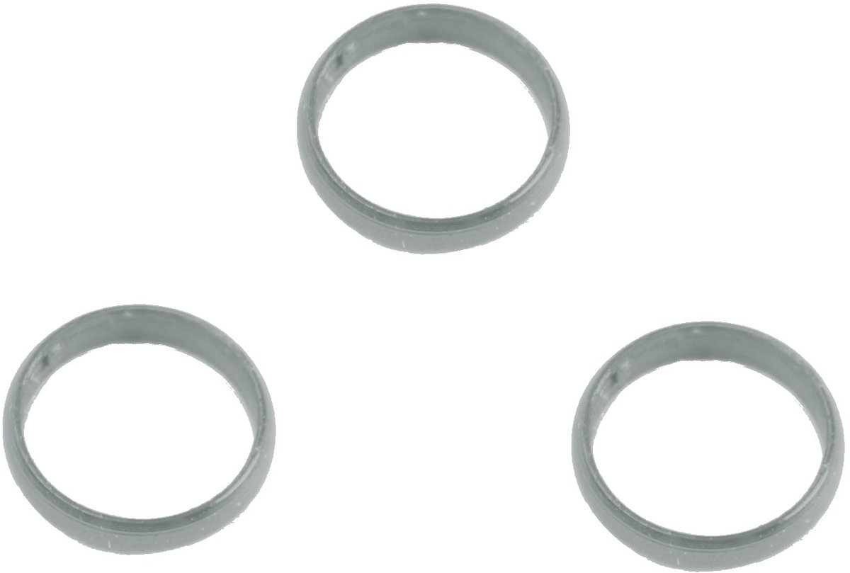 Shaft Ali Rings 3MM Anodised Silver - 3pcs.