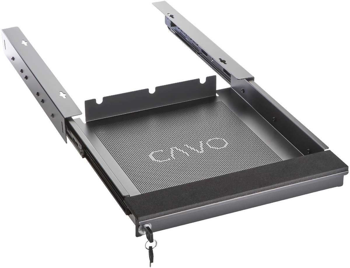 CAVO Laptops bureaulade afsluitbaar 380 x 446 x 55 mm zwart Notebook lade voor onderbouw by SOTECH