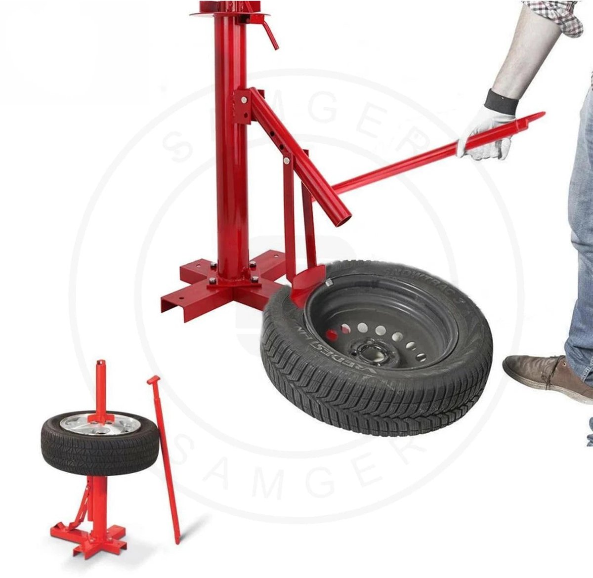 Handmatige Bandenwisselaar - Banden Demonteerapparaat - Band Vervanger - 8–19 Inch - Banden Demontage Tool - Staal - voor Thuis of Werkplaats - Banden Demonteermachine