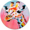 wit, Giraffe, Pop Art, Roze, oranje, geel, blauw