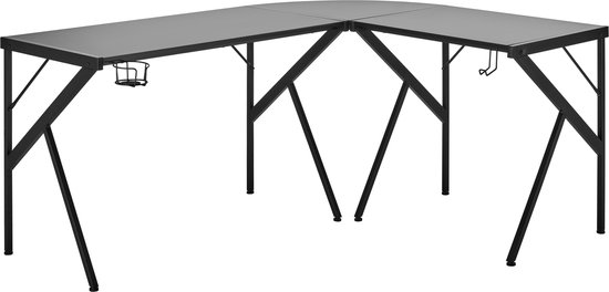 Hoekbureau - game bureau - L vormig bureau - gaming tafel - computertafel - hoekbureau gaming - bureau - 160 cm x 55 cm