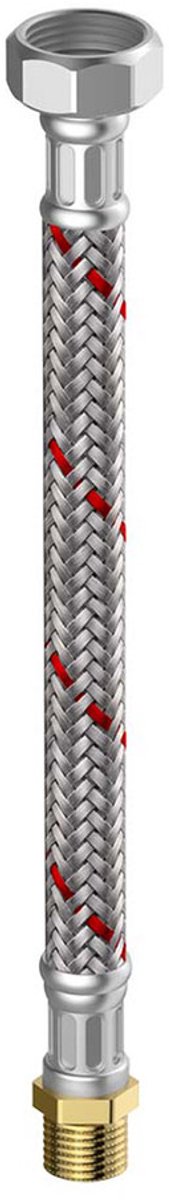 Slang met vlechtwerk 10bar, L=70 cm, 3/4" binnendraad / buitendraad roestvrij staal