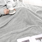 Zachte en Warme Fleece Deken voor Bank, Bed en Kantoor - 150 x 200 cm Lichtgrijs