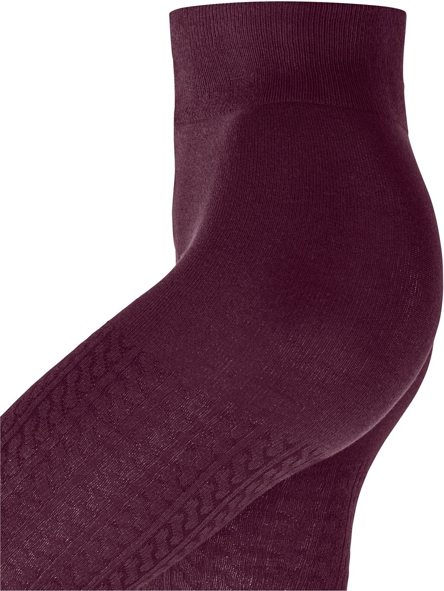 Damen Cosy Cottage gedessineerd katoen wol panty dames merlot - maat 8005