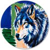 Wolf, Expressionisme, Blauw, groen, oranje, wit, zwart