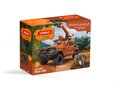 Doos van Schleich 'Off-Road Adventure with Jungle' met speelgoed pick-up, olifant en krokodil.