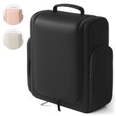 ONYX Toilettas Zwart - Make Up Tasje - Cosmetica Organizer - Interne Organizers - Beautycase & Make-Up Spiegel - Toiletzak Hangbaar met Haak - Dames en Heren - Maat: L