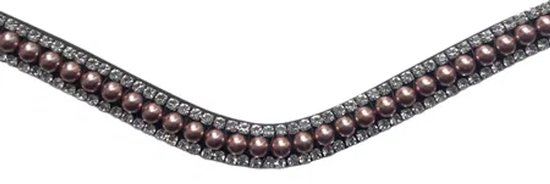 Montar Frontriem Rosegold Pearl Black - Full | Frontriemen paard Montar Frontriem Rosegold Pearl Black - Full | Frontriemen paard