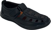 New Generation® Sandalen Heren - Instappers Heren - Lichtgewicht Heren Sandalen - Klittenband Sluiting - Zwart - Maat 41