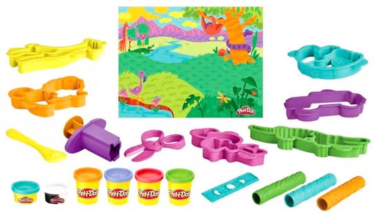 Play-Doh Klei Set Met Kleurrijke Wilde Dieren - Playdoh Dieren Kleiset