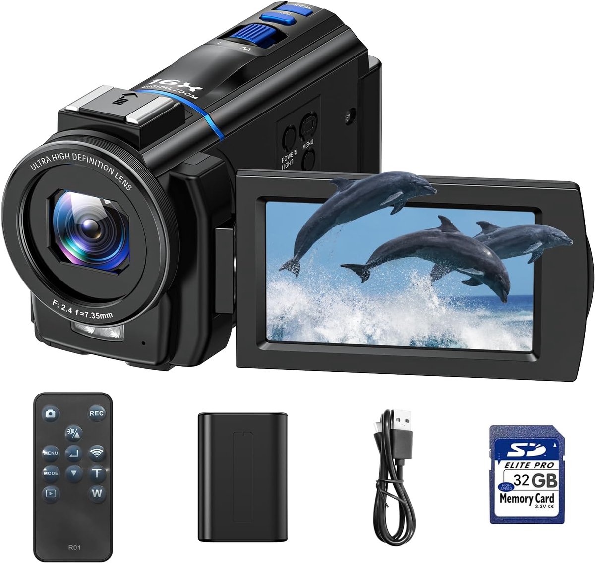 MKSS® Vlog Camera voor Beginners - Videocamera voor Kinderen en Volwassenen - Handycam - 4K Kwaliteit