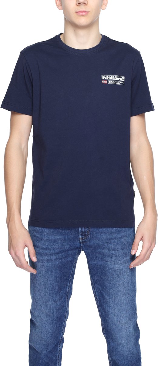 Napapijri Box Logo Tee T-Shirts Blauw