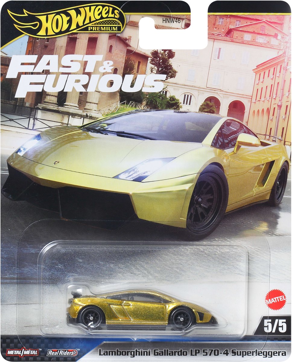 Hot Wheels Fast & Furious JBM01, Auto, 3 jaar, Metaal, Geel
