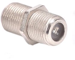 Coax Adapter - F-connector (v) naar F-connector (v) - 75 Ohm - 1dB - Nikkel