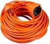 Technik Verlengsnoer 20 meter - H05VV-F - 3x1.5mm² - Geaard - Oranje