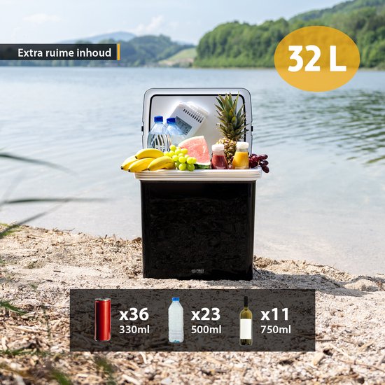 TZS First Austria Thermo-Elektrische Koelbox 12V en 230 volt - 32L - Frigobox - Zwart van TZS First Austria — afbeelding 5