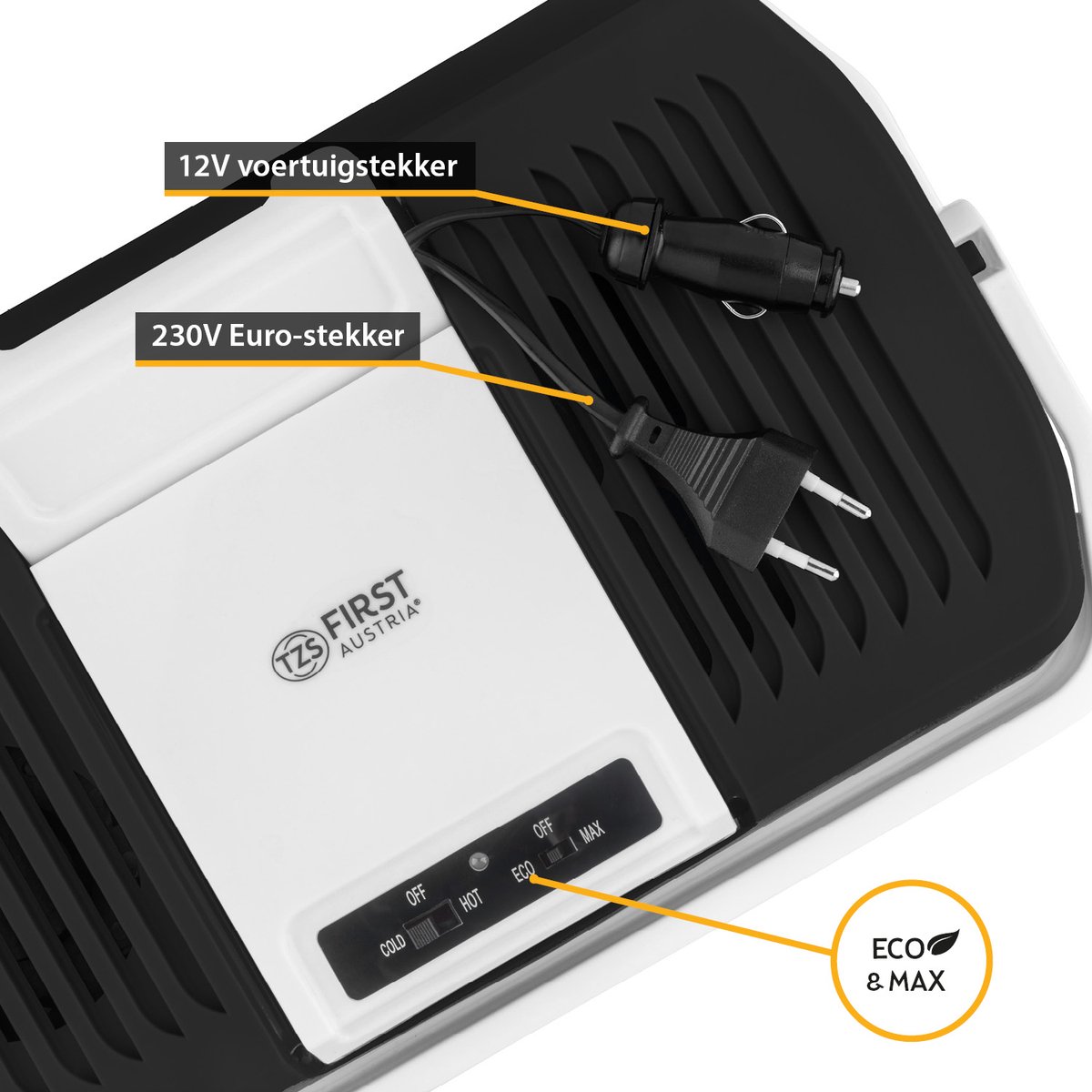 TZS First Austria Elektrische Koelbox - 24L - 12V en 230 volt - Frigobox -Koelen en Verwarmen - Zwart – foto 4