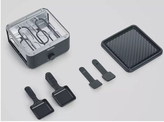 SEVERIN RG 2360 - Black Line Lite Mini gourmetstel - 4 personen - variabele temperatuurinstelling - PFAS vrije baklaag - vaatwasserbestendig - 4 pannetjes met parkeerfunctie — afbeelding 4