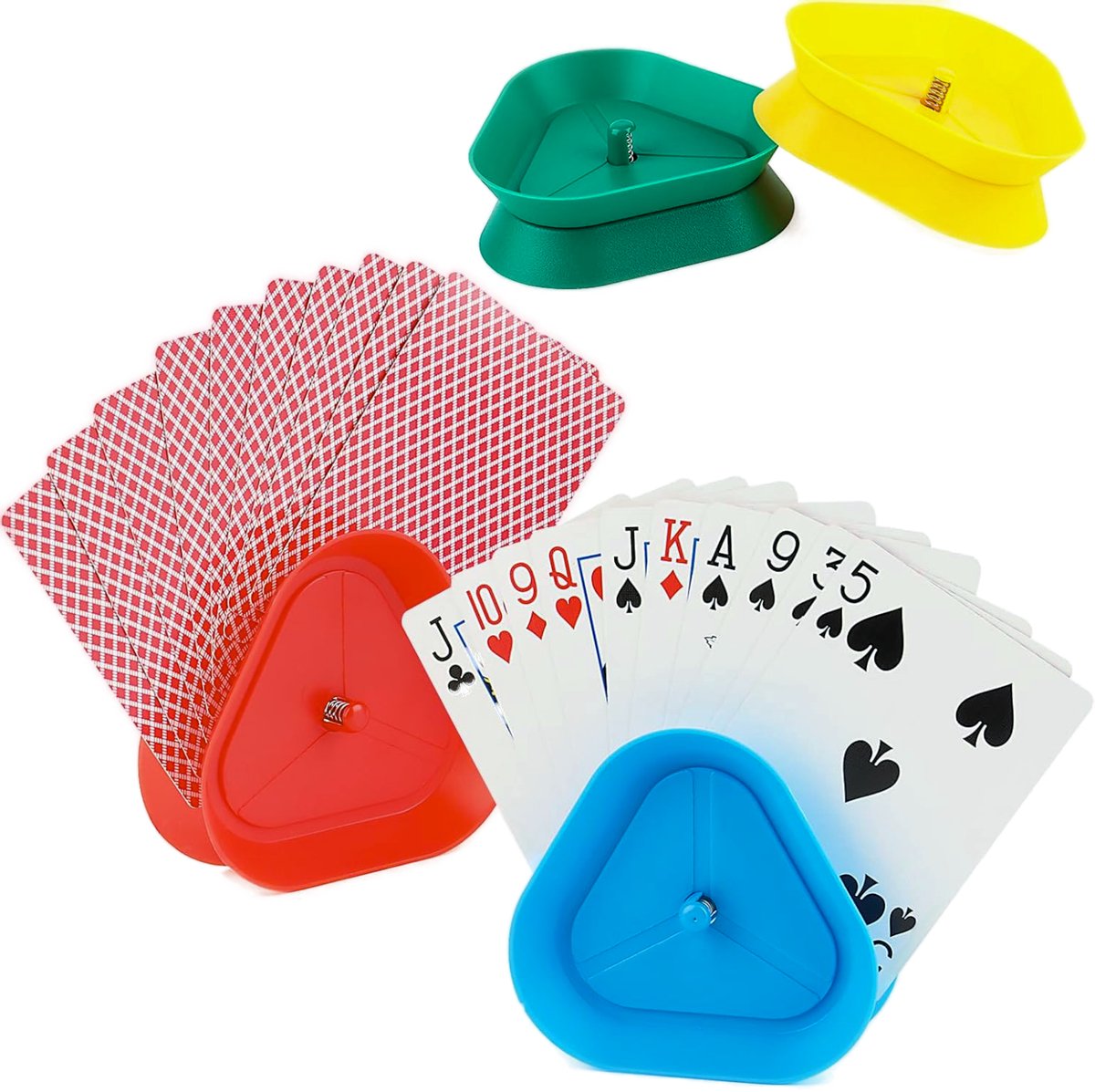 Kaartenhouder voor Speelkaarten – 4 Stuks – Handig voor Kinderen & Ouderen – 3BMT®
