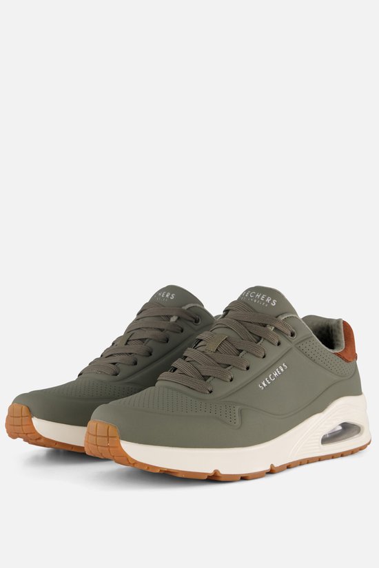 Skechers Uno - Suited On Air - Heren Sneakers - Olijfgroen