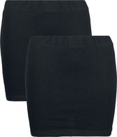R.E.D. Rock-Engineered Design zwarte basic minirok in een dubbele verpakking - Dames - S