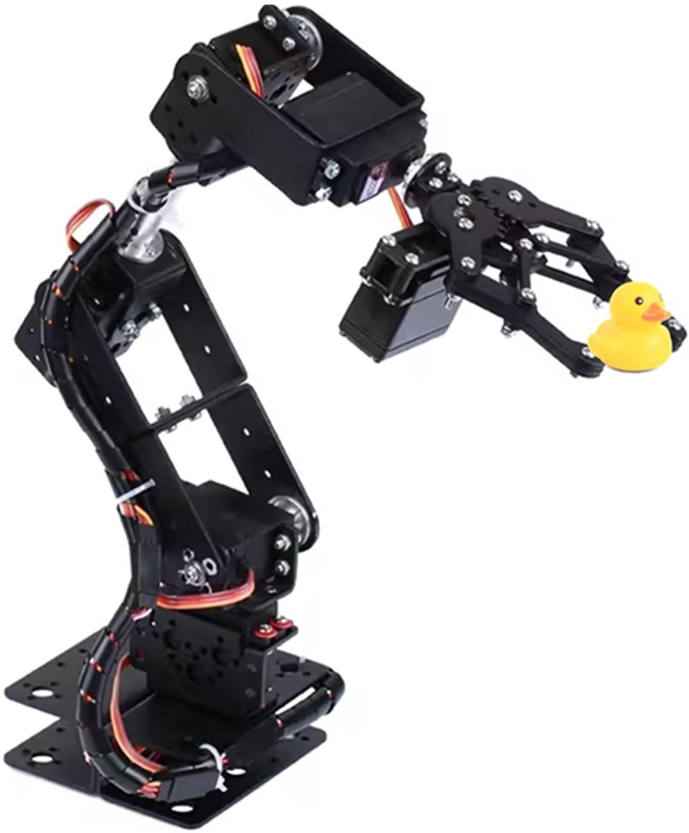 6DOF Aluminium Mechanische Robotarm Kit – MG996R Servo – DIY Robotic Arm Set