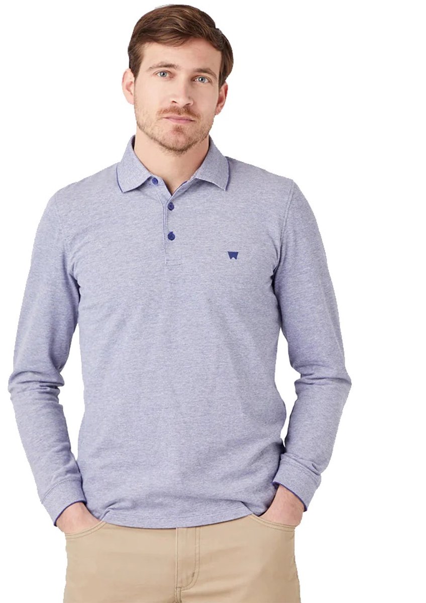 Wrangler REFINED POLO RIBBON S Blauw