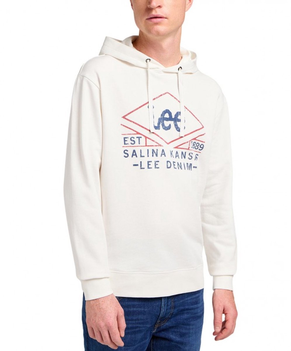 Lee HOODIE ECRU Wit