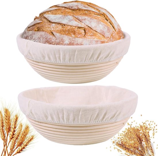 Spardar Brood gaarmandset, 23 cm ronde en 25 cm ovale zuurdesemmanden