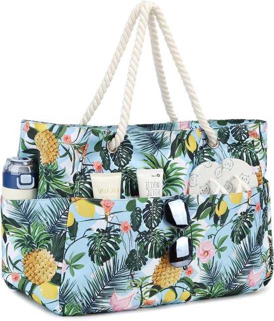 Grote zwemtas - Waterdichte strandtas - XXL familie boodschappentas - BK101-Grey-DE