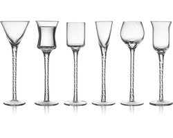 Lyngby Glas Rom likeurglazen - 5 cl - set van 6 - borrelglasjes voor schnaps en likeur, shotsglaasjes, vaatwasserbestendig