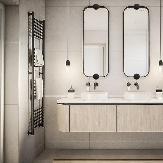 4 Pcs Clamp Mount Mirror Clips - Glass Clamp Bathroom - Zinc Alloy Mirror Holder - Multifunctionele Ronde Spiegelhouder voor Badkamer - Woonkamer en Publieke Ruimtes van Merkloos	 — afbeelding 5