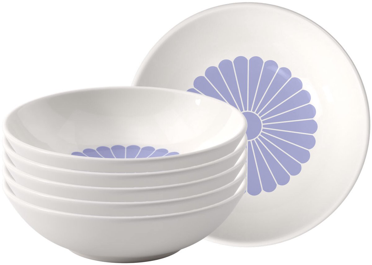 Dessertschalen Fleur Couleur ø 13,2 cm Set van 6