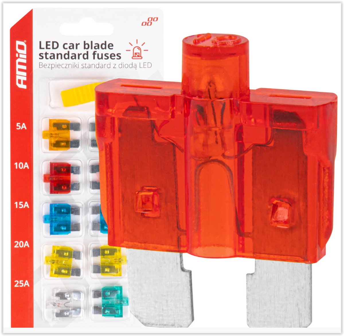 Steekzekeringen met LED indicator - 10 Stuks