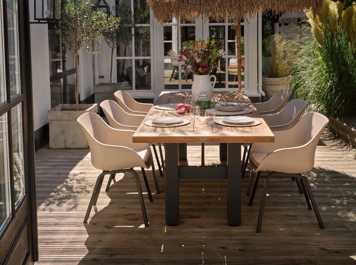 Hartman Heron table à manger de jardin 240x100 cm - Noir/Teck