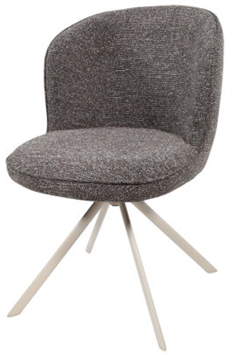 Eetkamerstoel Kate - off-white draaipoot 360 - Present Dark brown 456 - eetkamerstoelen set van 2